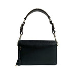 Prada Logo Hardware Leather Tweed Semi One Shoulder Bag Mini — view 5