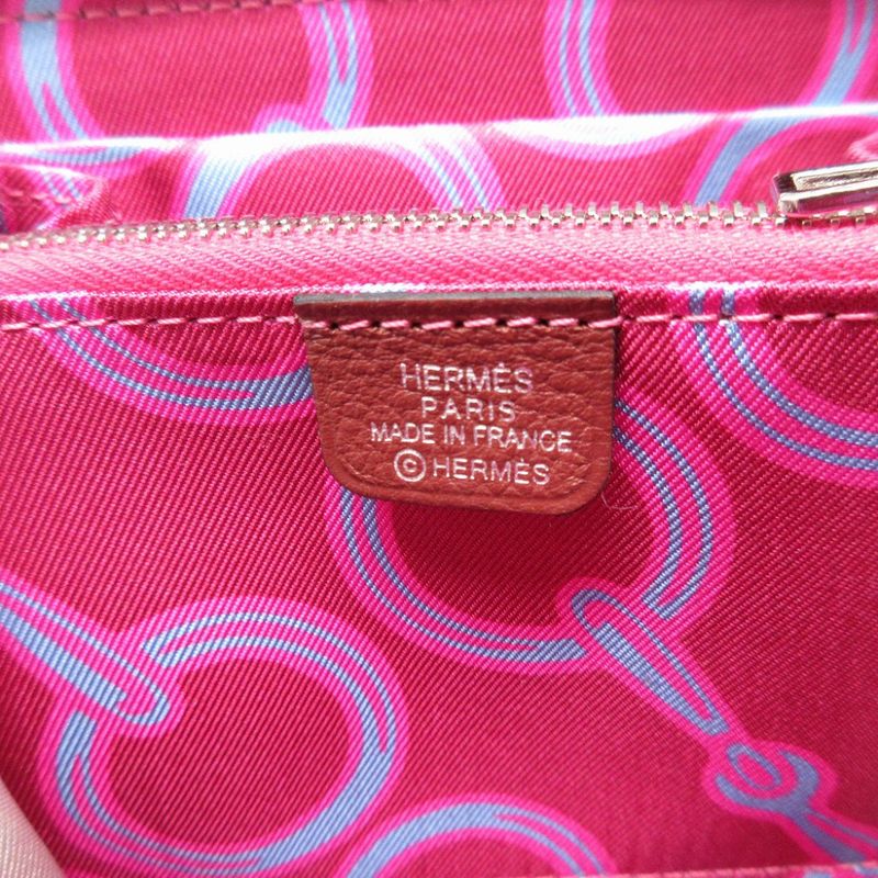 Hermes Azap Compact Silk Quin Stamped B Evercolor Rouge Ash Coin — view 8
