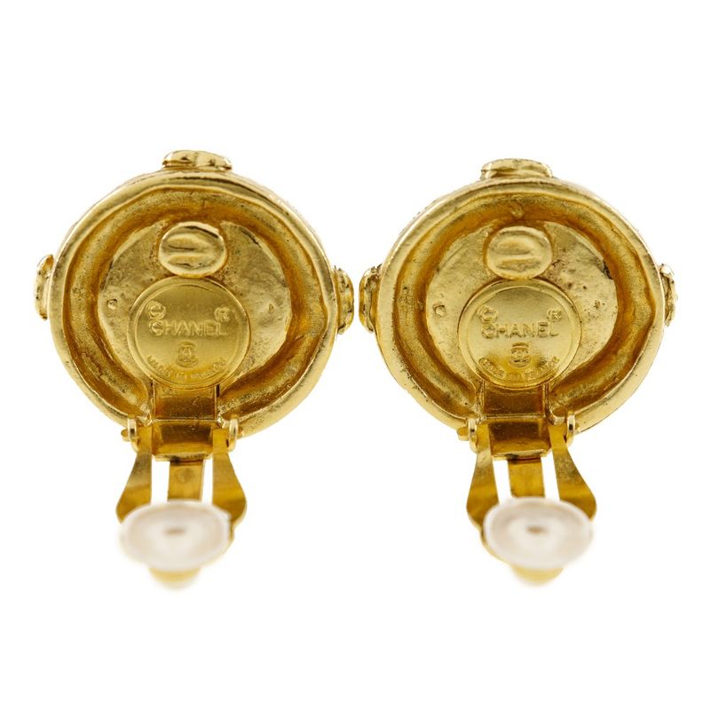Chanel Coco Mark Vintage Gold Plated 20.7 g Earrings — view 5