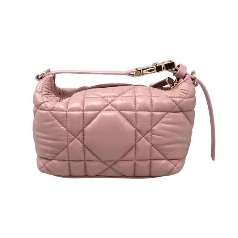 Christian Dior Handbag Nomad Pouch Small S5553 Omig Pink Gold Hardware — view 2