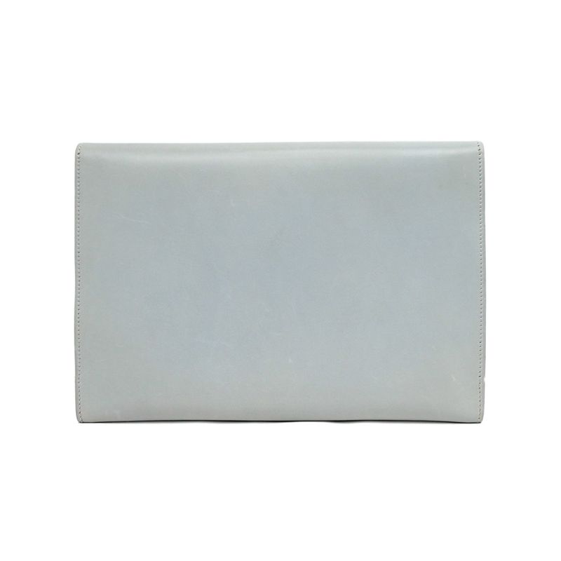 Hermes Pochette Trio Touareg Gray Clutch Bag — view 3