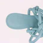 Bottega Veneta Leather Sandals 35 Light Blue — view 9