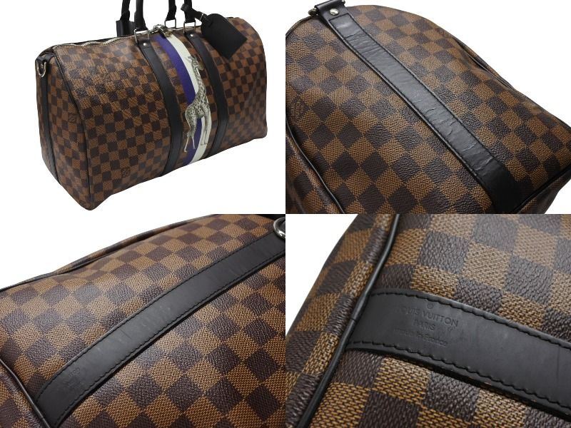 Louis Vuitton Boston Bag Keepall Bandouliere 45 Chapman Brazza Damier Canvas — view 4