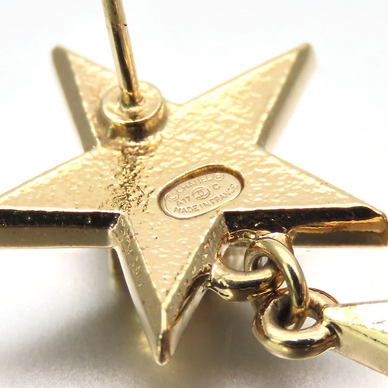 Chanel Triple Star Coco Mark Metal Gold Plated Accessories 3 Strand — view 7