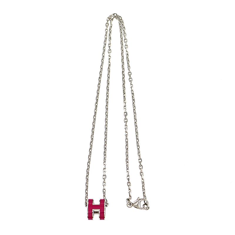 Hermes Necklace Pop Ash Mini Pendant Le Jugalante Silver Color Accessori — view 9