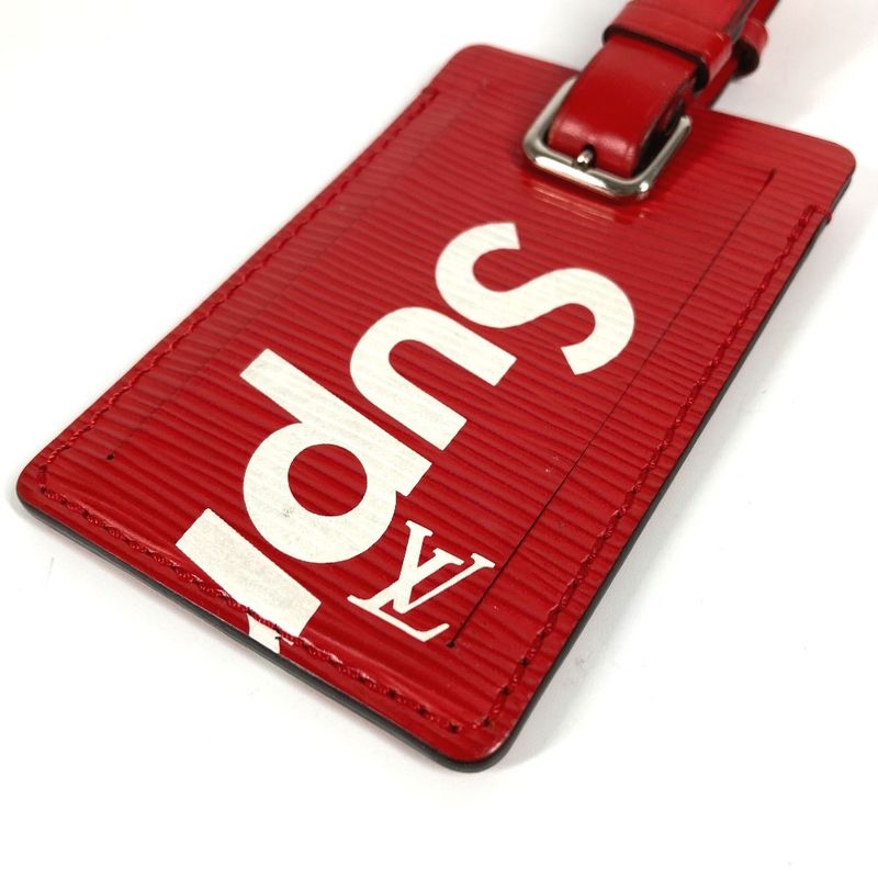 Louis Vuitton Name Tag Supreme Collaboration Epi Leather Red — view 3