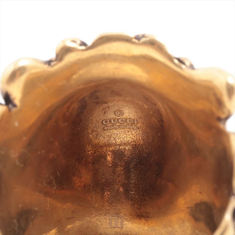 Gucci Michele Period Lion Head GP Ring 19 — view 4