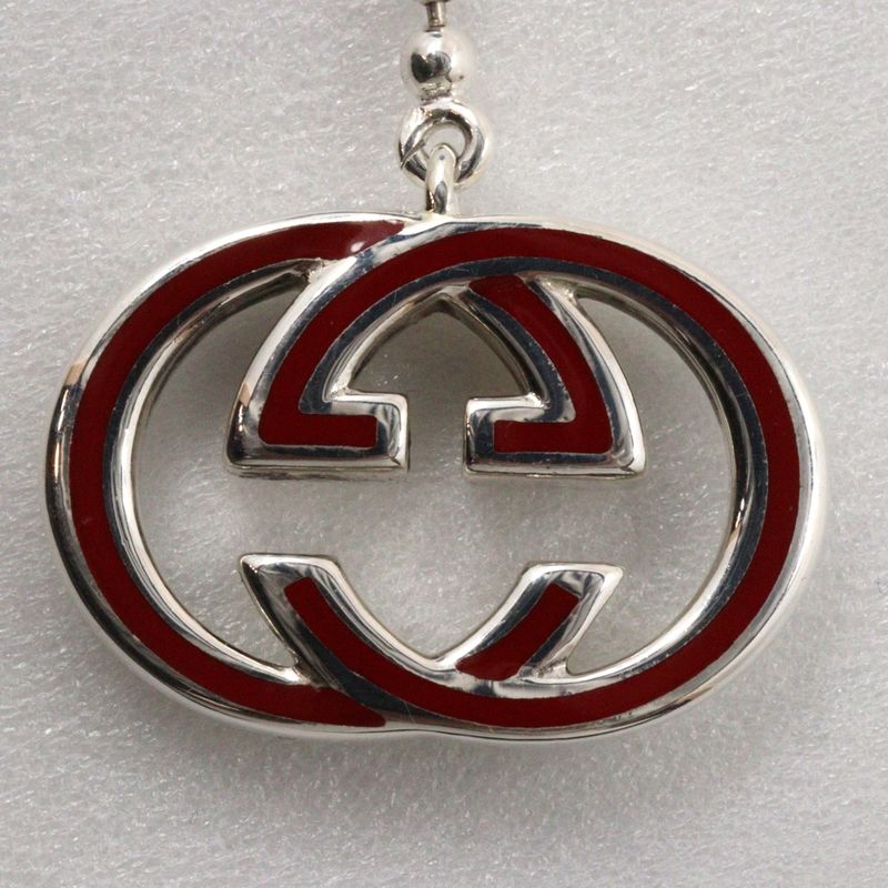 Gucci Interlocking G Ball Chain Silver 925 Red 20.8 Bracelet — view 7