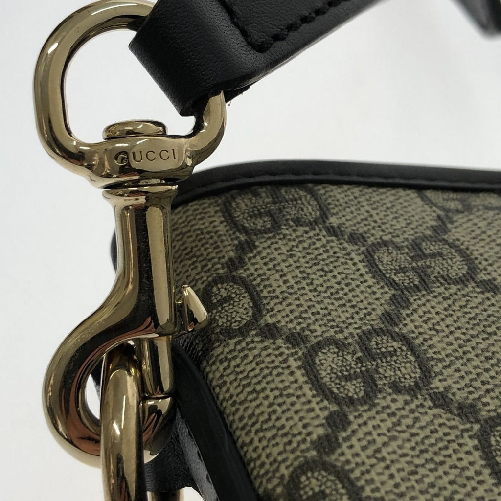 Gucci 2-Way Tote GG Supreme Leather Dark Brown — view 8
