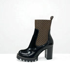Louis Vuitton Star Trail Line Monogram Boots Short Shoes Leather Brown — view 4