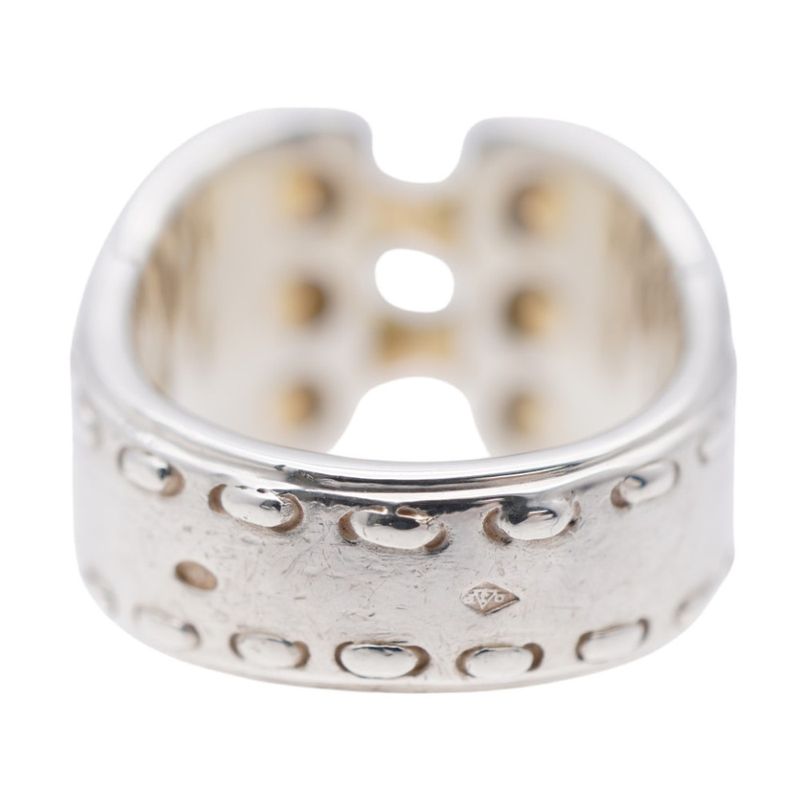 Hermes Mexico Double Silver Yellow Gold Ring 51 — view 5