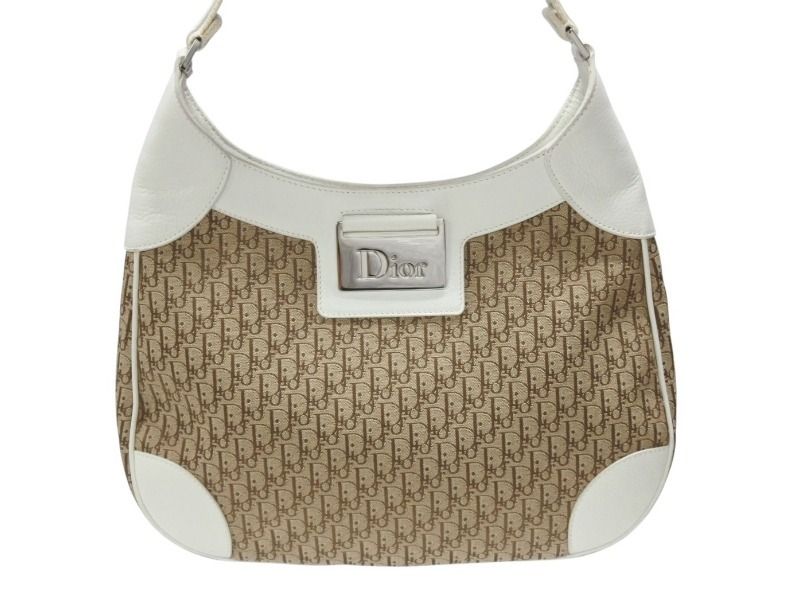 Dior Street Chic Trotter Bag Brown White Canvas — view 2