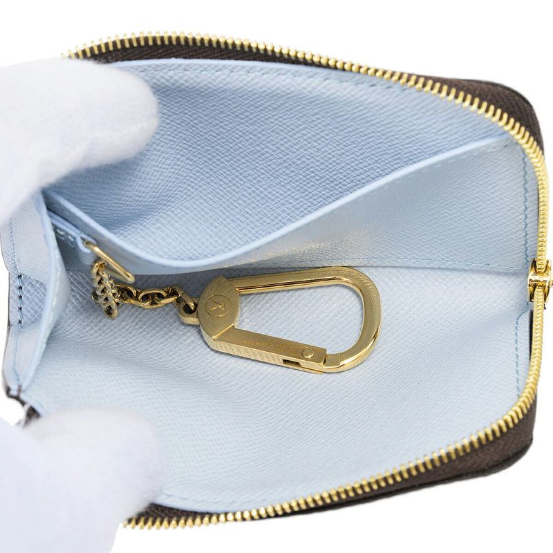 Louis Vuitton Card Case Porte Cles Noir Brown Olympe Blue — view 6