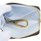 Louis Vuitton Card Case Porte Cles Noir Brown Olympe Blue — view 6