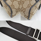 Gucci Waist Bag Body Beige Brown Silver Hardware GG Canvas — view 9