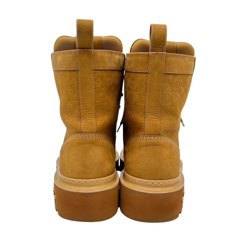 Louis Vuitton Boots Ranger Ankle Beige Monogram Shoes Size 3151 — view 3