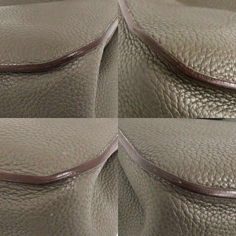 Hermes Halzan 31 Taurillon Clemence Etain Silver Hardware R 2014 Gray — view 6