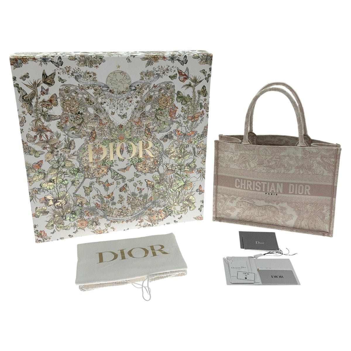 Christian Dior Toile de Jouy Embroidered Book Tote Small Bag M1296 Ztdt Pink — view 9