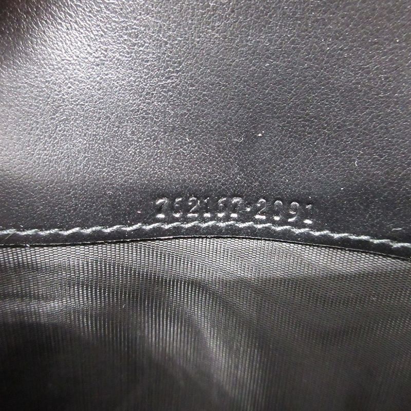 Gucci Minijohn Double Leather Black Bifold Long Wallet 0140 — view 7