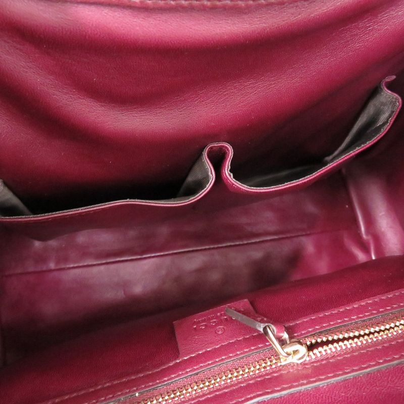 Gucci Soho 2-Way Leather Purple 0696 Tote Bag — view 8
