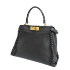 Fendi P-cub 8 Bn290 Shoulder Bag Handbag 2-Way Black Leather — view 3