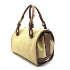 Celine Raffia Straw Hand Boston Bag Beige — view 2