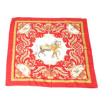 Hermes Carre 90 Cheval Jurc Turkish Horse Scarf Red — view 2