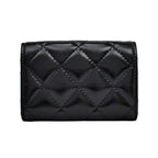 Chanel Small Flap Wallet Black Gold Hardware Shiny Calfskin — view 2