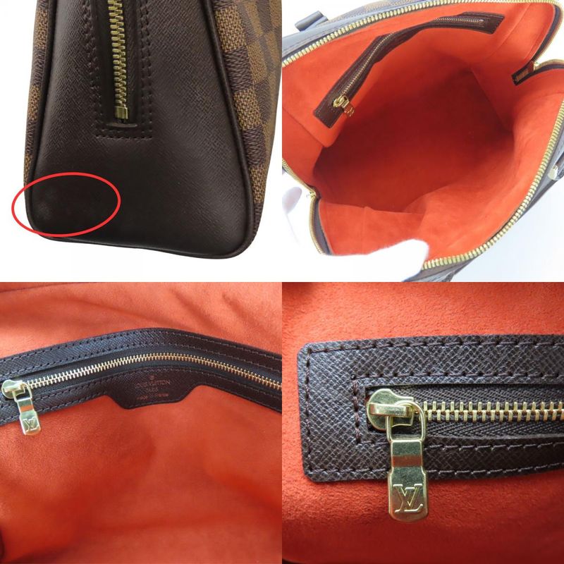 Louis Vuitton Handbag Brera Damier Ebene Brown Gold Hardware — view 7