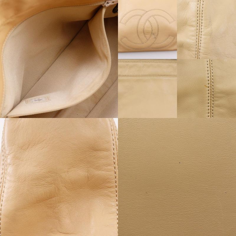 Chanel Lambskin Beige Shoulder Bag — view 7