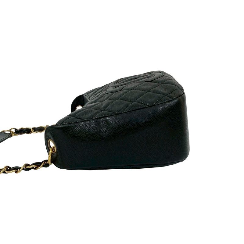Chanel Quilted Caviar Leather Semi-one Shoulder Bag Handbag — view 6
