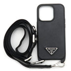 Prada Cell Phone Accessories Saffiano Triangle Iphonecabas Saffianoleather — view 3