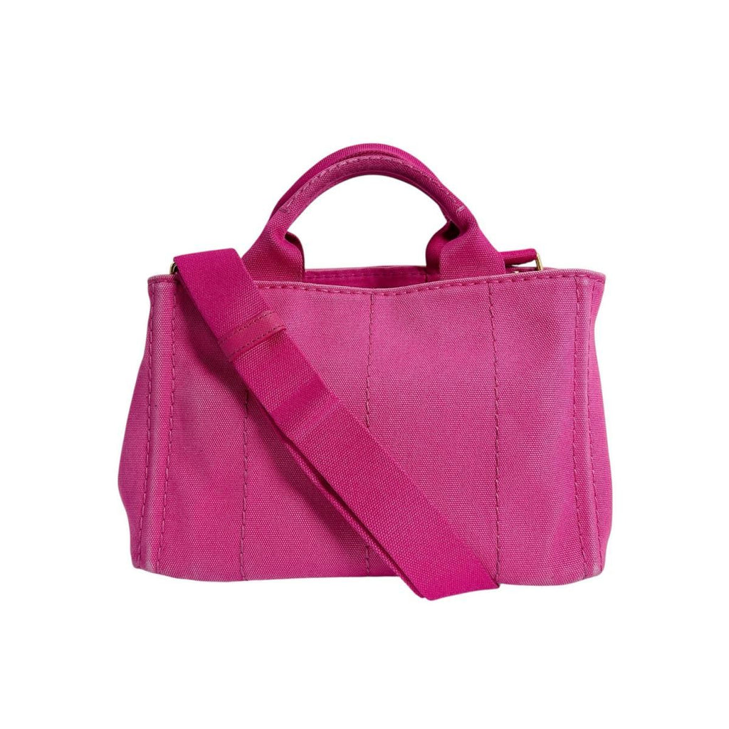 Prada 1 Bg439 Canapa Handbag Mini Tote Bag Pink — view 2