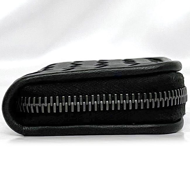 Bottega Veneta Coin Case Black Intrecciato Purse — view 2