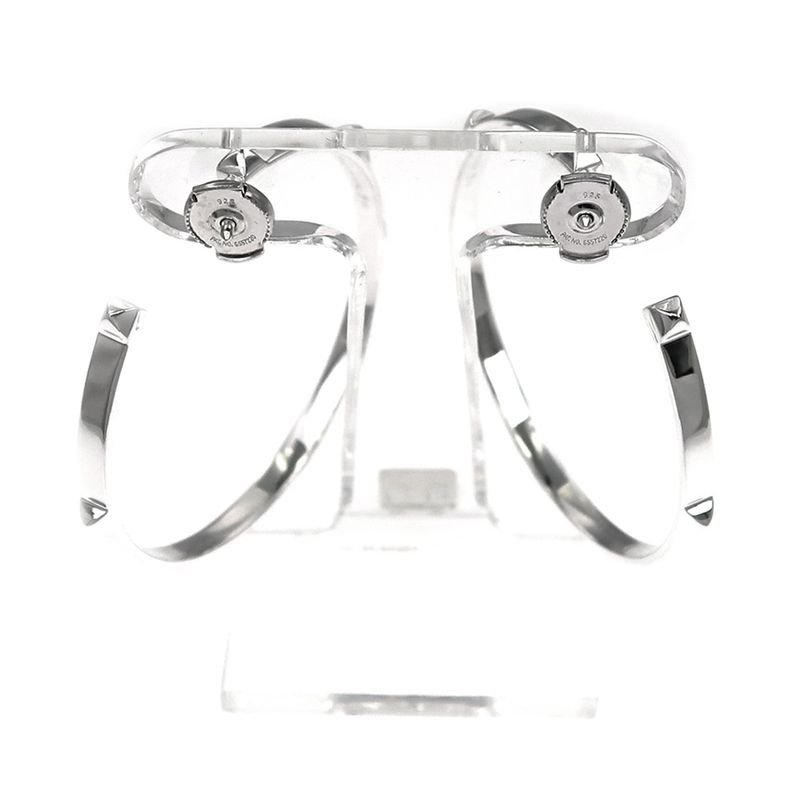 Hermes Earrings Cour De H Pair AG 925 Silver Accessories — view 3