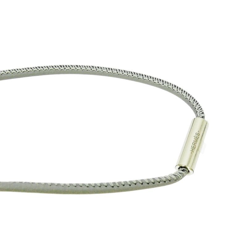 Hermes Necklace H Equipe Buffalo Horn Pink Gray Yellow Pendant — view 9