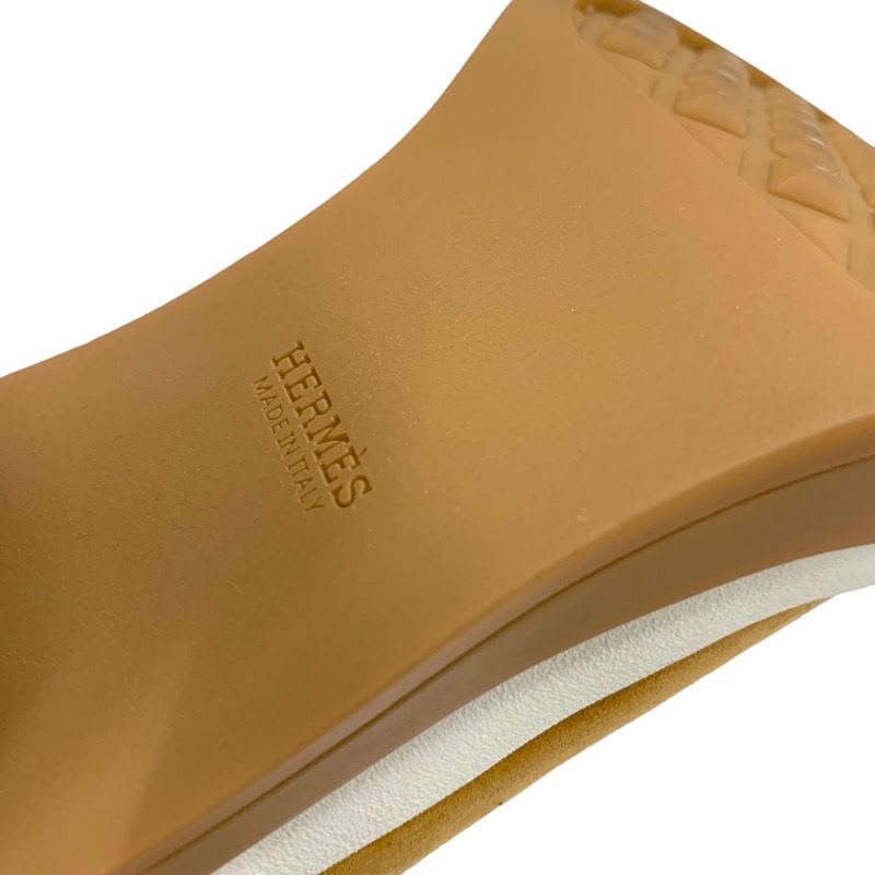 Hermes Boots Short Sock Shoes Suede Fabric Bicolor Camel Brown — view 8