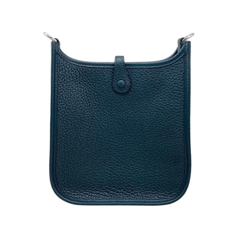 Hermes Shoulder Bag Evelyne TPM Taurillon Clemence Vert Chypre Green — view 2