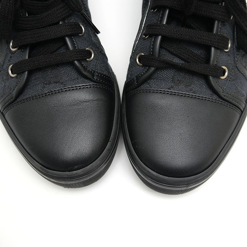 Gucci High Cut Sneakers Size 37 GG Canvas Black — view 4