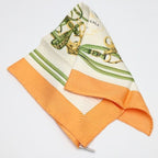 Hermes Carre 45 Petit Handkerchief Gauroche Silk Twill Scarf — view 3