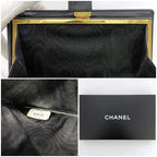 Chanel Fold Over Clasp Long Wallet Black — view 2