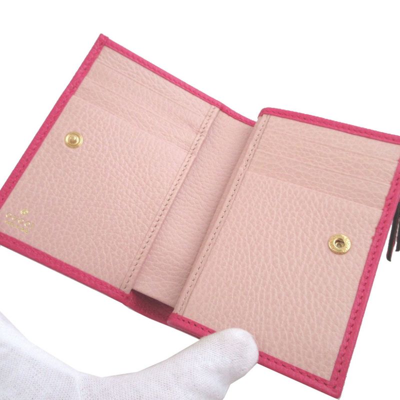 Gucci GG Marmont Leather Pink Bifold Wallet 0193 — view 4