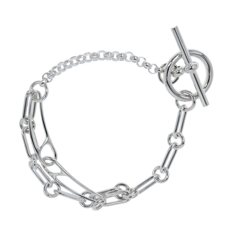 Hermes Chaine Dancre Punk Bracelet ST AG 925 Silver Accessorie — view 3