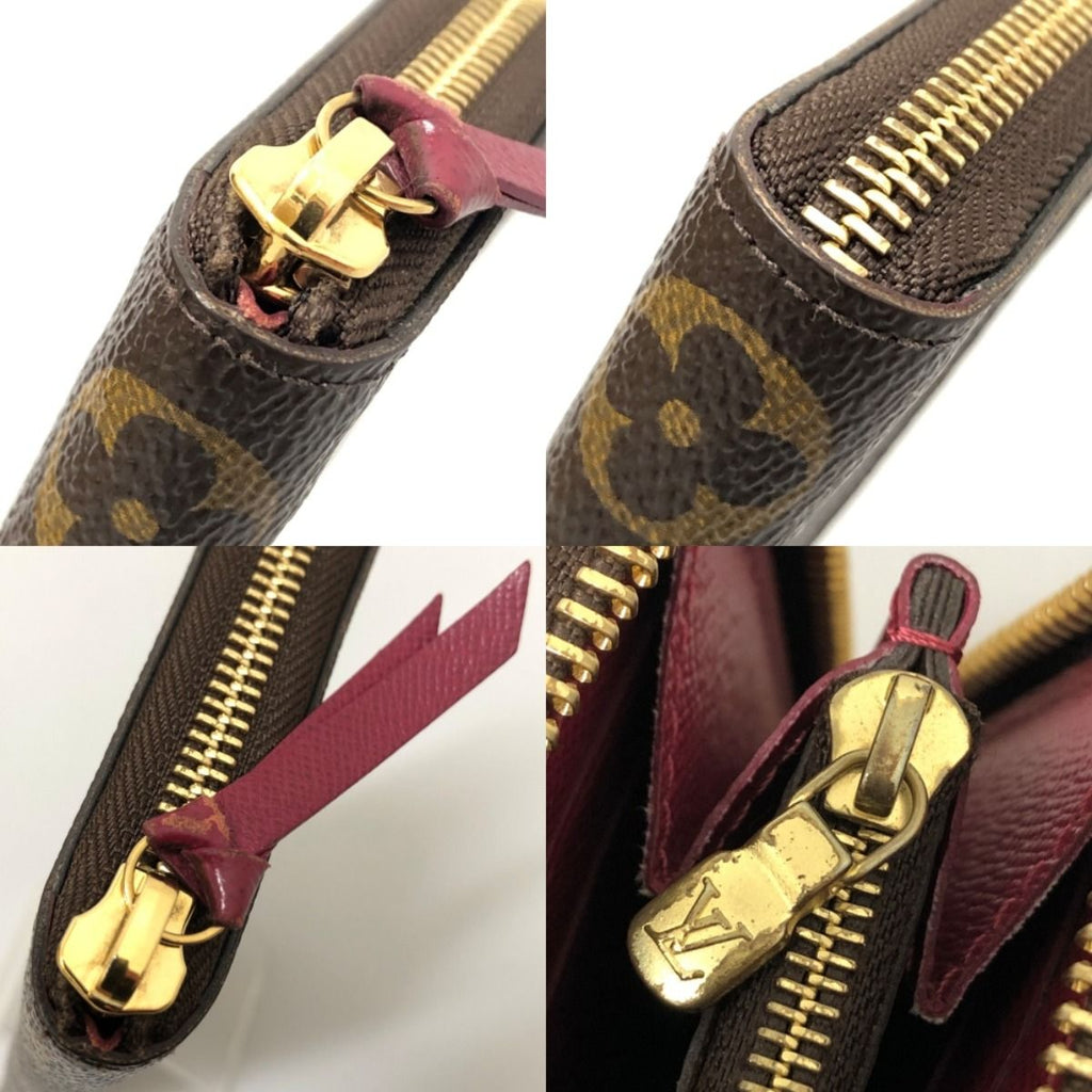 Louis Vuitton Long Wallet Monogram Portefeuille Clemence Fuchsia — view 8