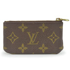 Louis Vuitton Coin Case Pochette Cles Monogram Brown Gold Hardware Pouch — view 3