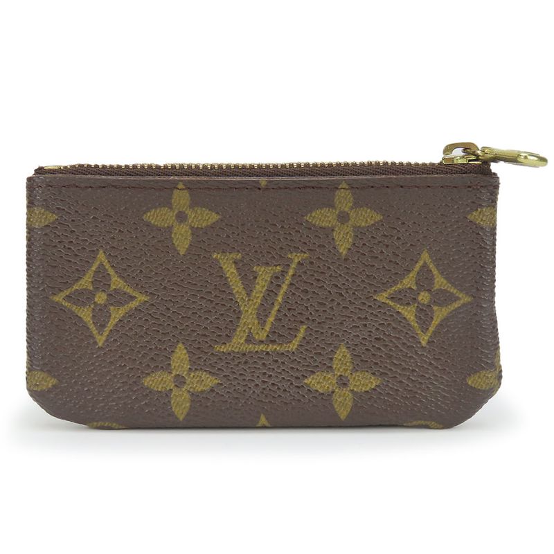 Louis Vuitton Coin Case Pochette Cles Monogram Brown Gold Hardware Pouch — view 3