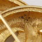Chanel Coco Mark Quilted Vintage Gold Plated 17.7 g Brooch — view 9