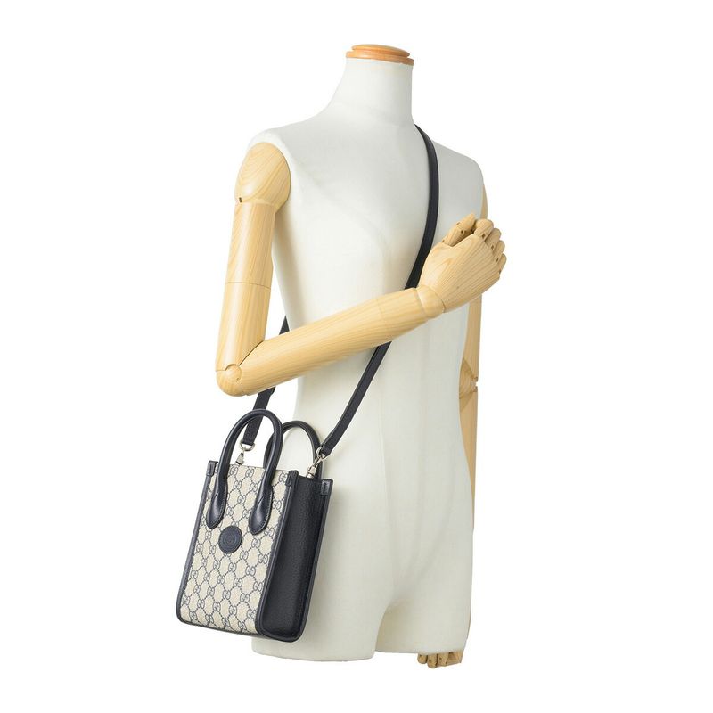 Gucci Shoulder Bag GG Supreme Beige Blue — view 6