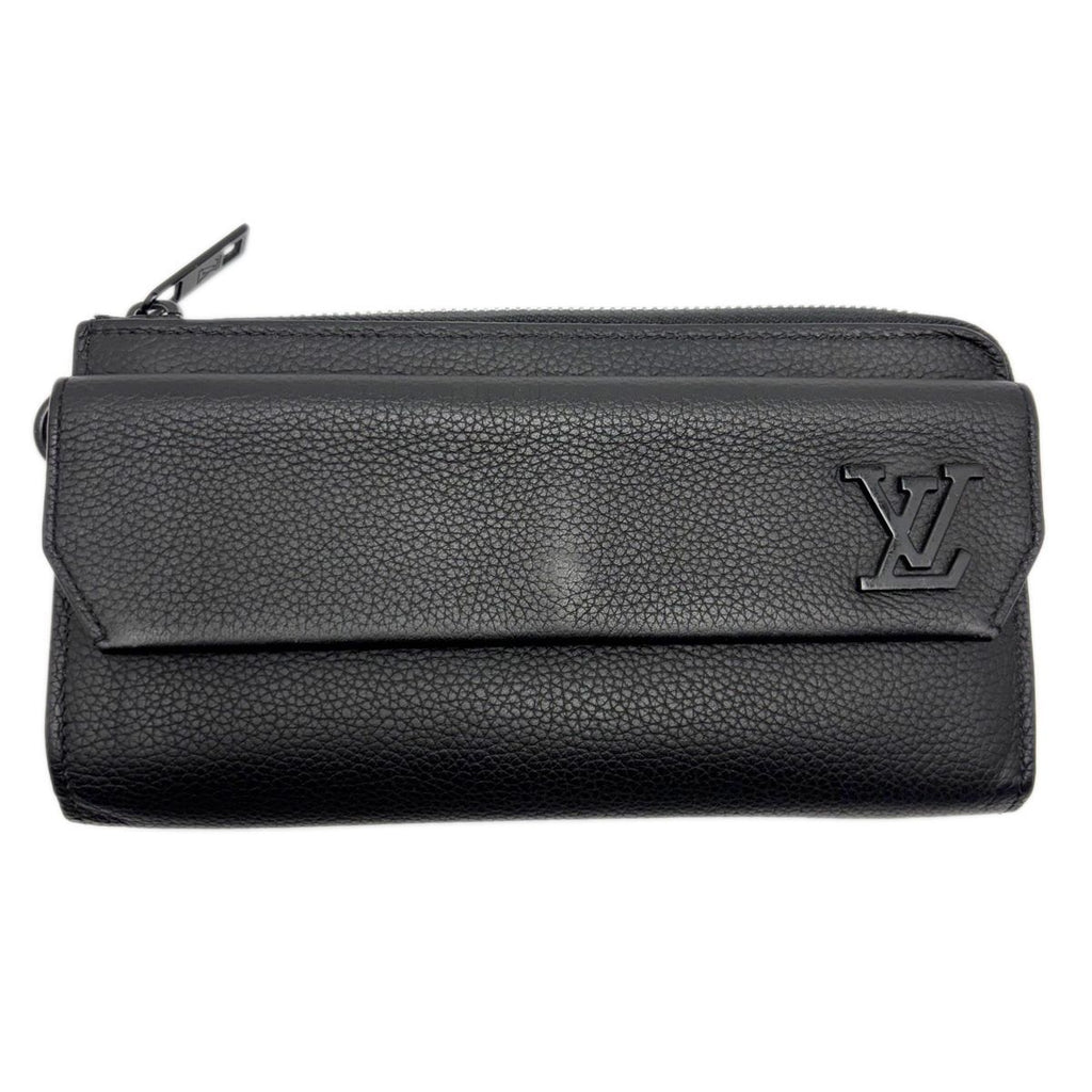 Louis Vuitton Wallet Aerogram Zippy Leather Black — view 2