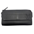 Louis Vuitton Wallet Aerogram Zippy Leather Black — view 2